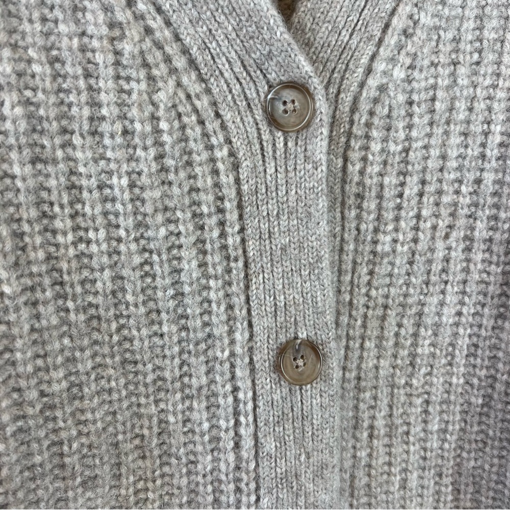 Jenni Kayne tan baby alpaca wool blend cardigan sweater - Picture 3 of 12
